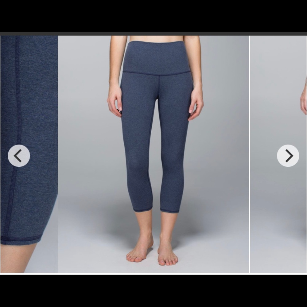 Lululemon Wunder Under Crop *Cotton Cadet Blue 4